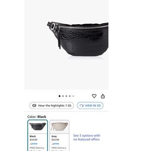 Black Crocodile-Embossed Women's Bag